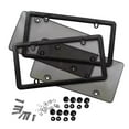 thumbnail image 4 of 2 Pcs License Plate Cover Frame, License Plate Holder, Black Plastic Car Tag Holder, Fits, 4 of 8