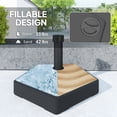 thumbnail image 4 of Outsunny Base de Parasol de Patio, Support de Parasol, Rempli de Sable/eau, Noir, 4 of 10