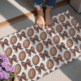 thumbnail image 4 of Brown Footballs and Bows Pattern Door Rugs,Washable Non Slip Door Mats Indoor,Decorative Door Mats,Entry Mat Indoor for Entrance,Bedroom,Kitchen,Bathroom,20"x32", 4 of 6