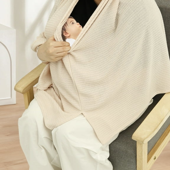 Solid Color Nursing Cover for Home Travel Multipurpose Breathable Baby Car Seat Canopy for Women Baby