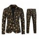 thumbnail image 3 of Traje de negocios informal de Navidad para hombre, chaqueta de 2 piezas con un botón, pantalones, disfraz de fiesta de Navidad, uniforme con estampado de muñeco de nieve, 3 of 5