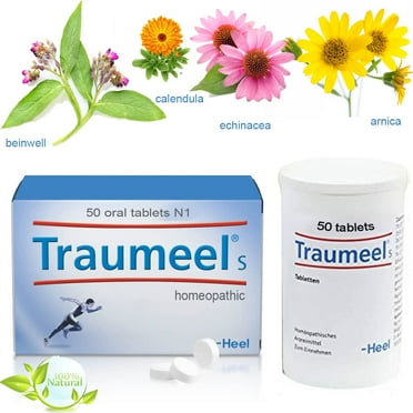 Traumeel S 50 Homeopathic Tablets Anti-Inflammatory Pain Relief with Analgesic Effect by Heel