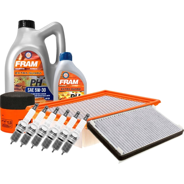 Kit De Afinación Con Aceite 5W30 Mineral, Bujías Iridio, Filtro De Aire, Filtro De Aceite Y Filtro De Cabina 11 Piezas Compatible con Mazda Tribute V6 3.0L DE 2001 A 2006