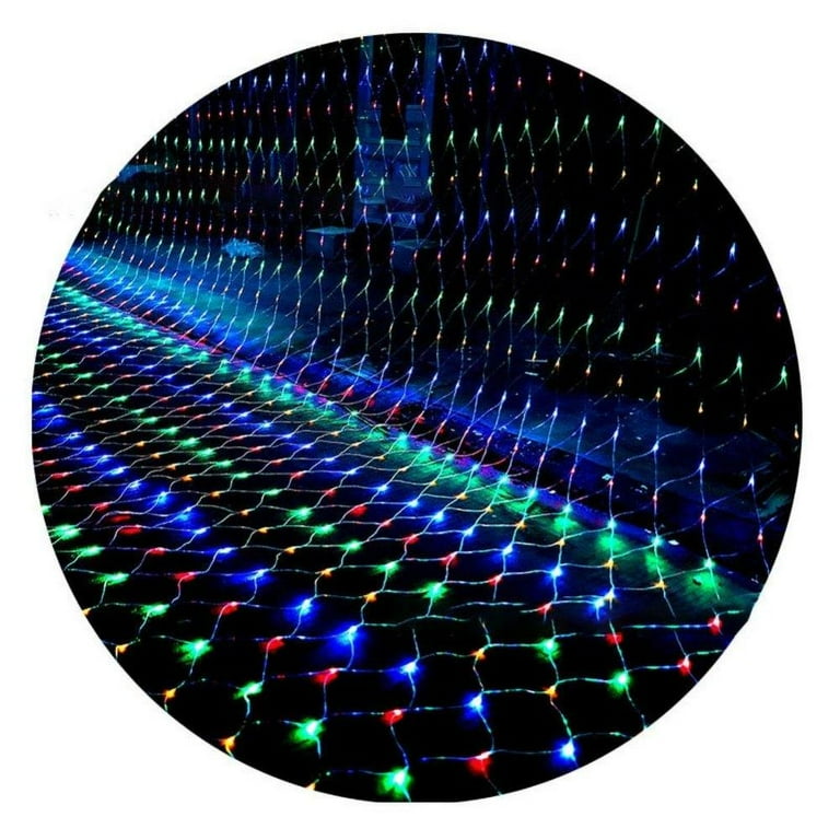 192 Led Blue Christmas Solar Net Lights Christmas Lights - Temu