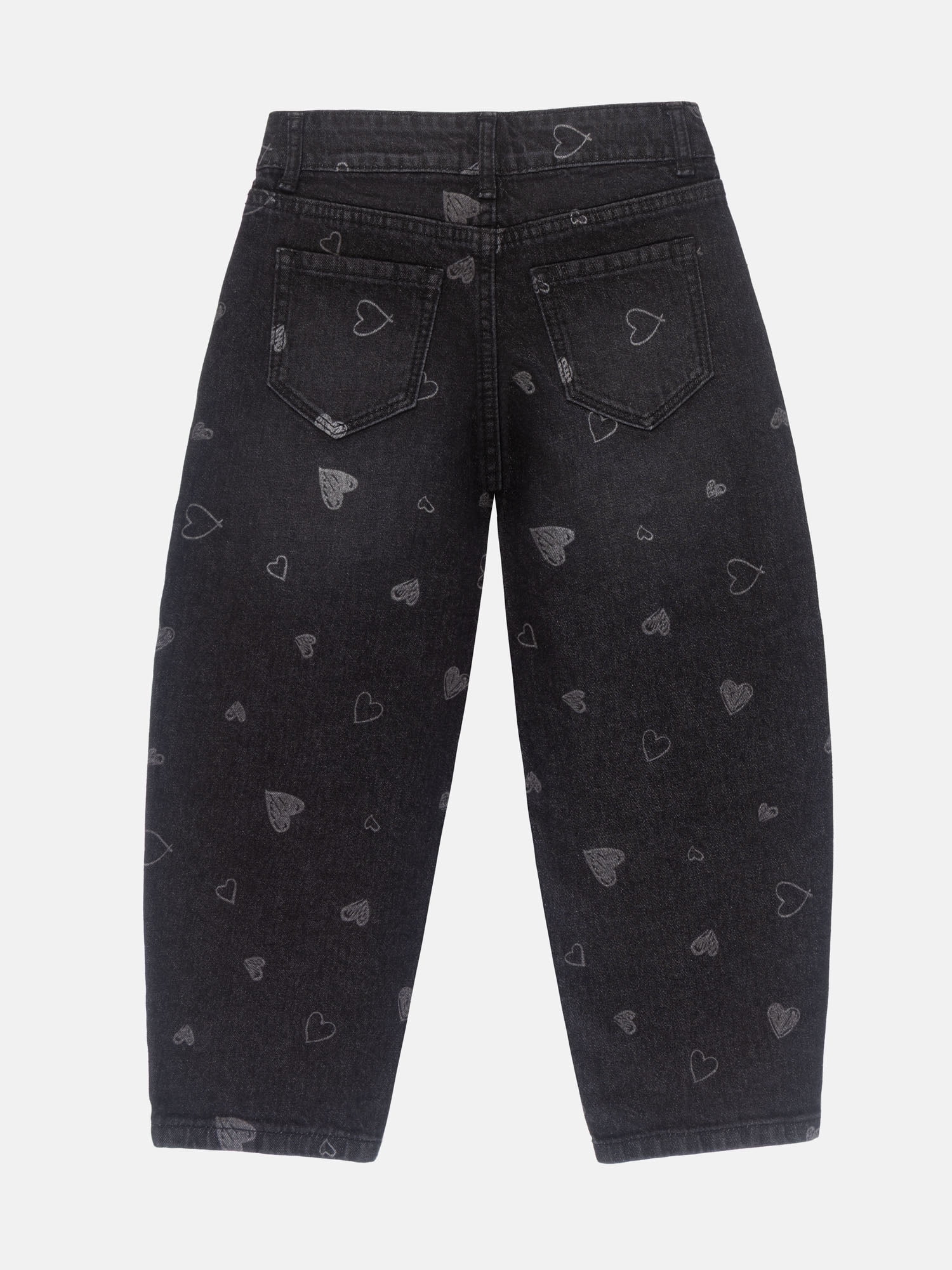 Wonder Nation Girls Ankle Length Barrel Jeans, Sizes 5-18