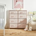 thumbnail image 2 of mDesign Tall Storage Dresser Furniture, 8 Slim Fabric Drawers, Lt Pink/Rose Gold, 2 of 8