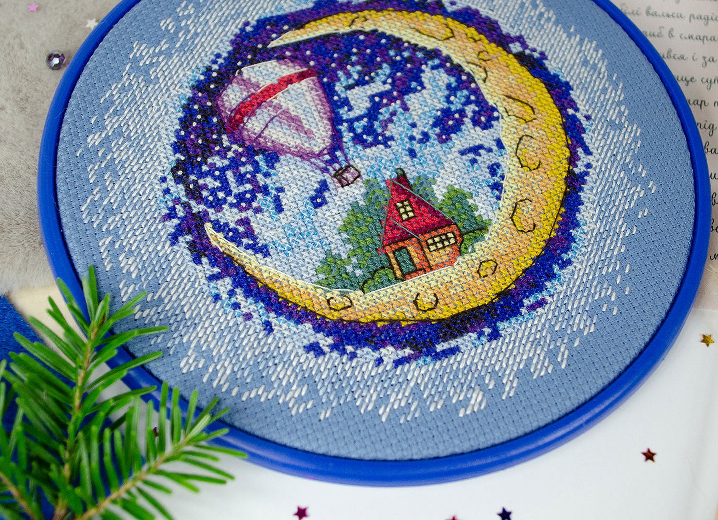 Counted Cross-stitch kit - ? house on the Moon AHM-072