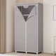 thumbnail image 4 of Armario portátil de tela con puertas y estantes con cremallera para organizar el dormitorio. Amplio armario para ropa de temporada y organización del armario. Aestivo | Gris | AESTIVO, 4 of 7