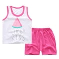 thumbnail image 2 of Conjunto de Conjunto de Camiseta Y Pantalones Cortos de Dibujos Animados de Ropa para Niñas Pequeñas. Sandía 80-90cm Hugo Shorts de chaleco para niños, 2 of 9