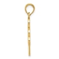 thumbnail image 2 of 14k Yellow Gold Solid Textured Polished Finish Green Enameled Finish Shamrock Charm Pendant, 2 of 2