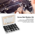 thumbnail image 2 of Kit de 1220 Pcs DIN912 Acier au Carbone Hexagonal avec Écrous, Rondelles et Étui de Rangement - Tailles M2/M3/M4/M5, Finition Oxyde Noir - Fixations Résistantes à la Corrosion/à l'Usure pour Électronique, 2 of 6