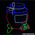 thumbnail image 3 of Craftnamesign Strawberry Jam Neon Sign, Jam Jar For Kitchen Bakery Store Wall Decor, 3 of 5