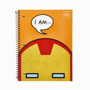 Yoobi x Marvel Iron Man College Ruled Spiral Notebook - 1 Subject College Ruled Notebooks - PVC-Free Spiral Notebooks College Ruled  3-Hole Punched, 100 Sheet Notebook for School