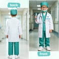 thumbnail image 6 of Marendyee Doctor Costume for Girls and Boys Kids Scrubs Nurse outfit With Set including a stethoscope Dress Up Cosplay Halloween Toddler 12T 11-12Years, 6 of 27