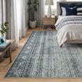 thumbnail image 2 of Bloom Rugs Washable Non-Slip 10x14 Rug - Teal / Ivory Geometric Area Rug for Living Room, Bedroom, Dining Room, and Kitchen - Exact size: 10' x 14', 2 of 10