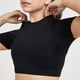 thumbnail image 5 of Camiseta de Yoga sin costuras para mujer, Top corto de manga corta para Fitness, camisetas de entrenamiento, ropa deportiva para gimnasio, camisetas para correr y ciclismo, 5 of 5