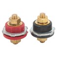 thumbnail image 4 of 2 Pcs 3/8in Thru Panel Battery Terminal Connector Rubber Zinc Alloy Brass ABS 250A Positive Negative Junction Stud Post For Cars RVs Ships Yachts Racing Cars, 4 of 8