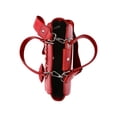 thumbnail image 4 of Madden NYC Women's Enamel Logo Top Handle Tote Handbag, Red Wine, 4 of 4