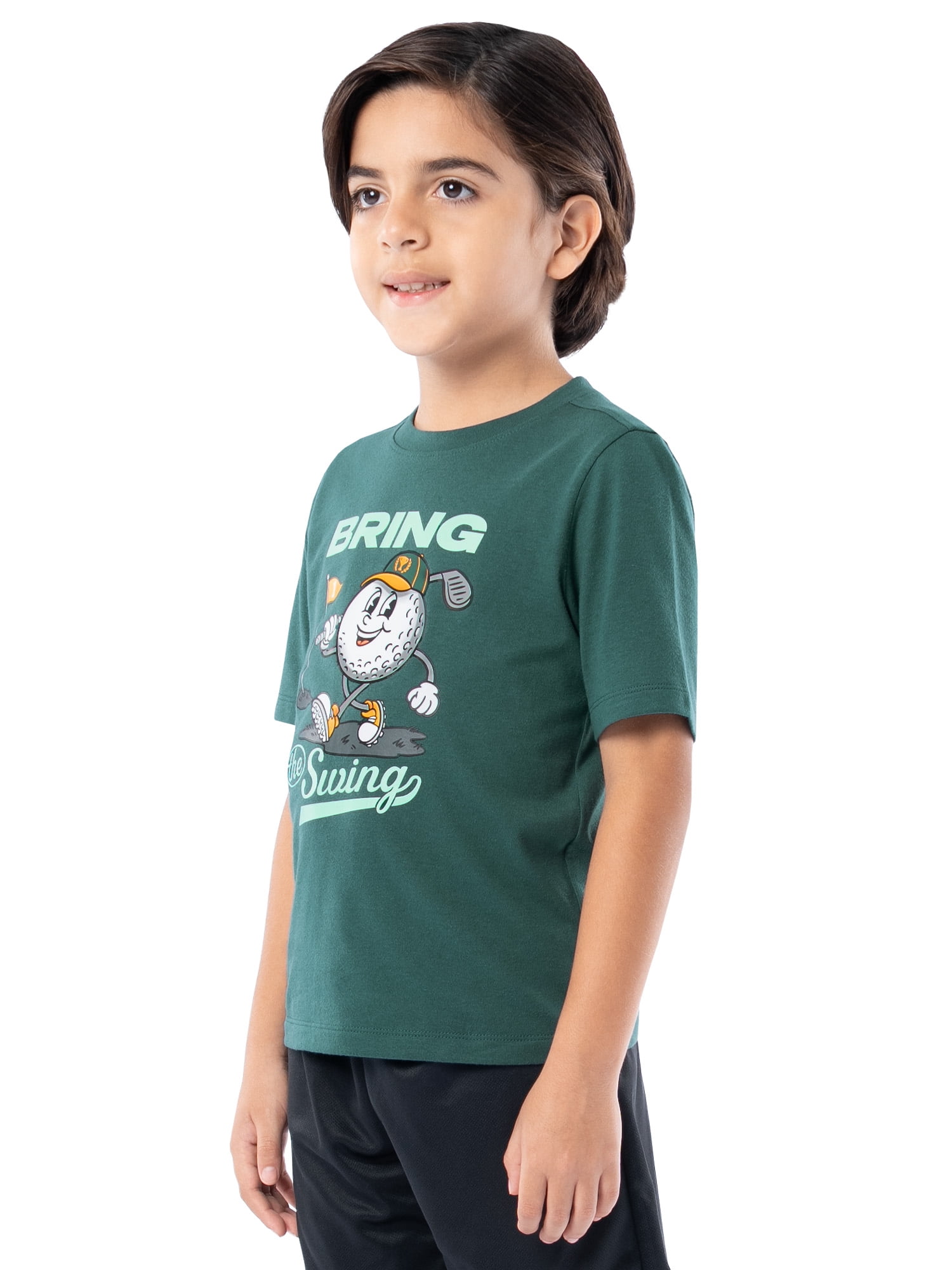 Athletic Works Boy's Short Sleeve Graphic T-Shirt, Sizes 4-18 & Husky