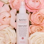 Natio Rosewater Drench Mineral Face Mist, Hydrating Face Mist, 6.7 oz