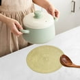thumbnail image 3 of 12-inch Round Heat Insulation Placemat Niriyo Non-Slip Table Mat for Dining, PVC Woven, Waterproof, 3 of 4
