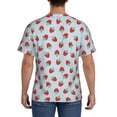 thumbnail image 2 of Rocae Hand Drawn Strawberry for Men's Moisture-Wicking Crew Tee - T-Shirt for Sports, Outdoor Activities, and Casual WearXX-Large, 2 of 9