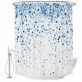thumbnail image 2 of Blue Polka Dot Waterproof Fabric Shower Curtain,Abstract Modern Art Dots Watercolor Waterproof Fabric Shower Curtain for Bathroom Curtains Bathtubs Hotel Shower Curtains with 12 Hooks Stall 48x72in, 2 of 8
