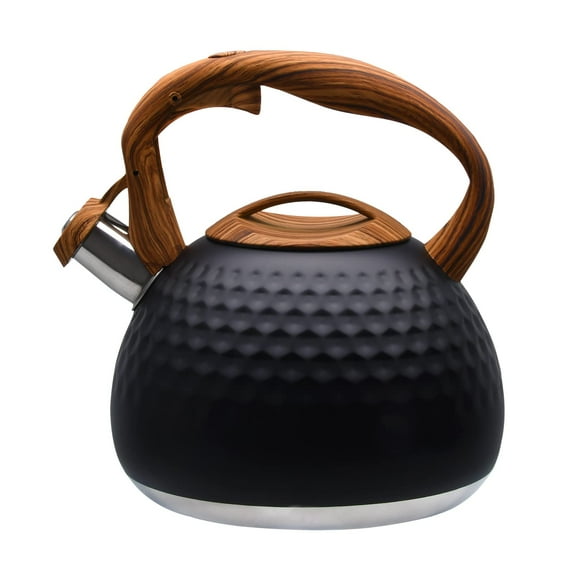 Tetera GGC para estufa de acero inoxidable de 3.1 L, color negro