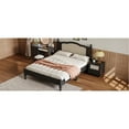 thumbnail image 2 of Black Wooden Platform Bed Featuring Natural Headboard - Modern Bedroom Essential With Enchanting Create A Magical Bedroom,, 2 of 5