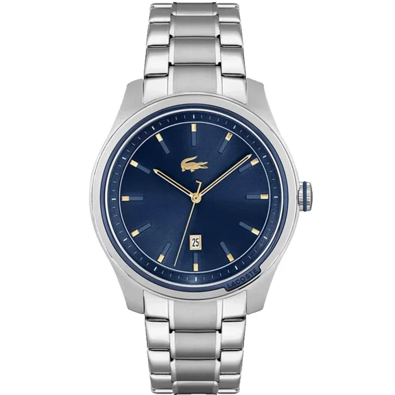 Lacoste Musketeer 2011149 Blue Stainless Steel Silver Bracelet 43MM Mens Watch