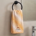thumbnail image 2 of Unique Bargains 2 Pcs Rainbow Cotton Soft Absorbent Hand Towels Orange 28" x 13", 2 of 8