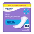thumbnail image 1 of Equate Light Absorbency Regular Pantiliner Unscented, 120 Count, 1 of 8