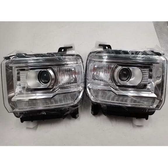 Clear LED Head DRL Lights Lamps For 2014-2018 GMC Sierra 1500 2500 3500