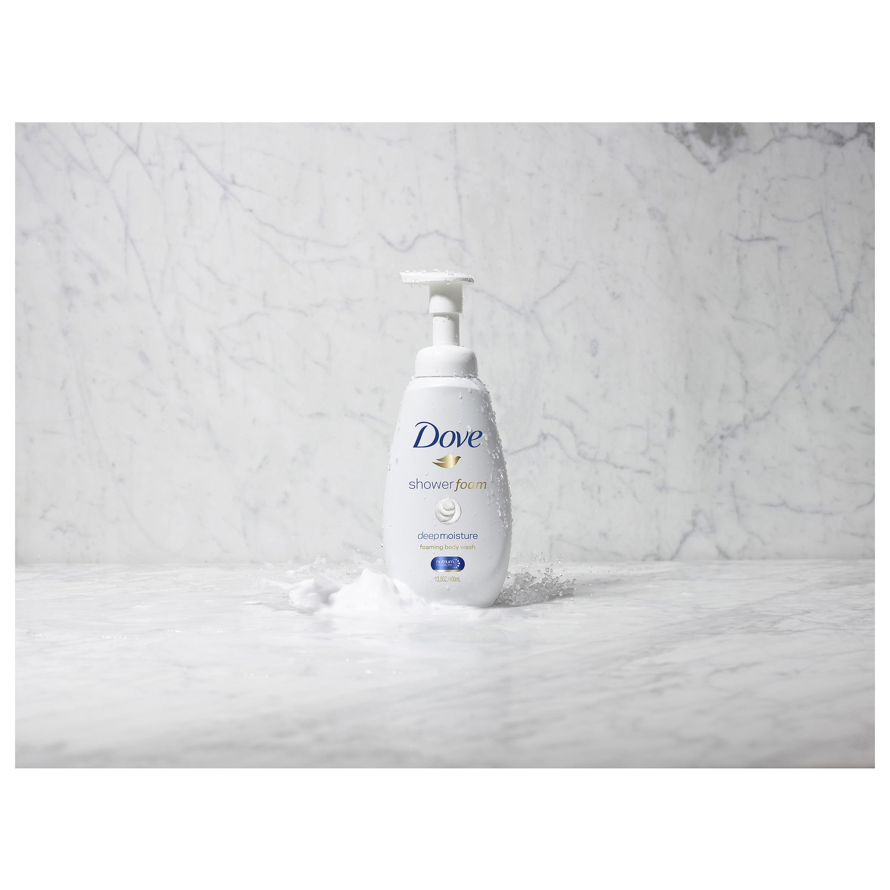 Dove Deep Moisture Shower Foam, 13.5 oz, Twin Pack