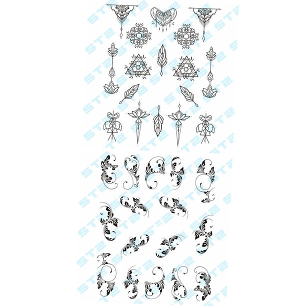 Soidarity Nail Art Flower Nail Stickers Decoración 3D DIY Mujeres Niñas Retro Moon Pendant Nail Decal Arte de uñas No.04 Soidarity MJ1201-04