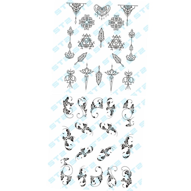 Vogacara Nail Art Flower Nail Stickers Decoración 3D DIY Mujeres Niñas Retro Moon Pendant Nail Decal Arte de uñas No.05 Vogacara MJ1201-05