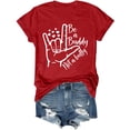 thumbnail image 3 of iTNHFP T-Shirts Femmes T-Shirts Femmes Graphiques Femmes Mode Décontractée Imprimés Manches Courtes Col Rond T-Shirt Ample Blouse Tops, 3 of 4