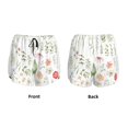 thumbnail image 3 of Balery Wildflower Watercolor 2 Pantalones cortos deportivos para mujer con forro y dos bolsillos, elásticos, para entrenamiento, gimnasio, yoga-Medium, 3 of 7