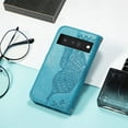 thumbnail image 7 of TECH CIRCLE Wallet Case for Google Pixel 8,Butterfly Flower Embossed PU Leather TPU Inner Shell Magnetic Flip Stand Card Slots Shockproof Protective Phone Cover for Google Pixel 8 2023 6.2",Blue, 7 of 7