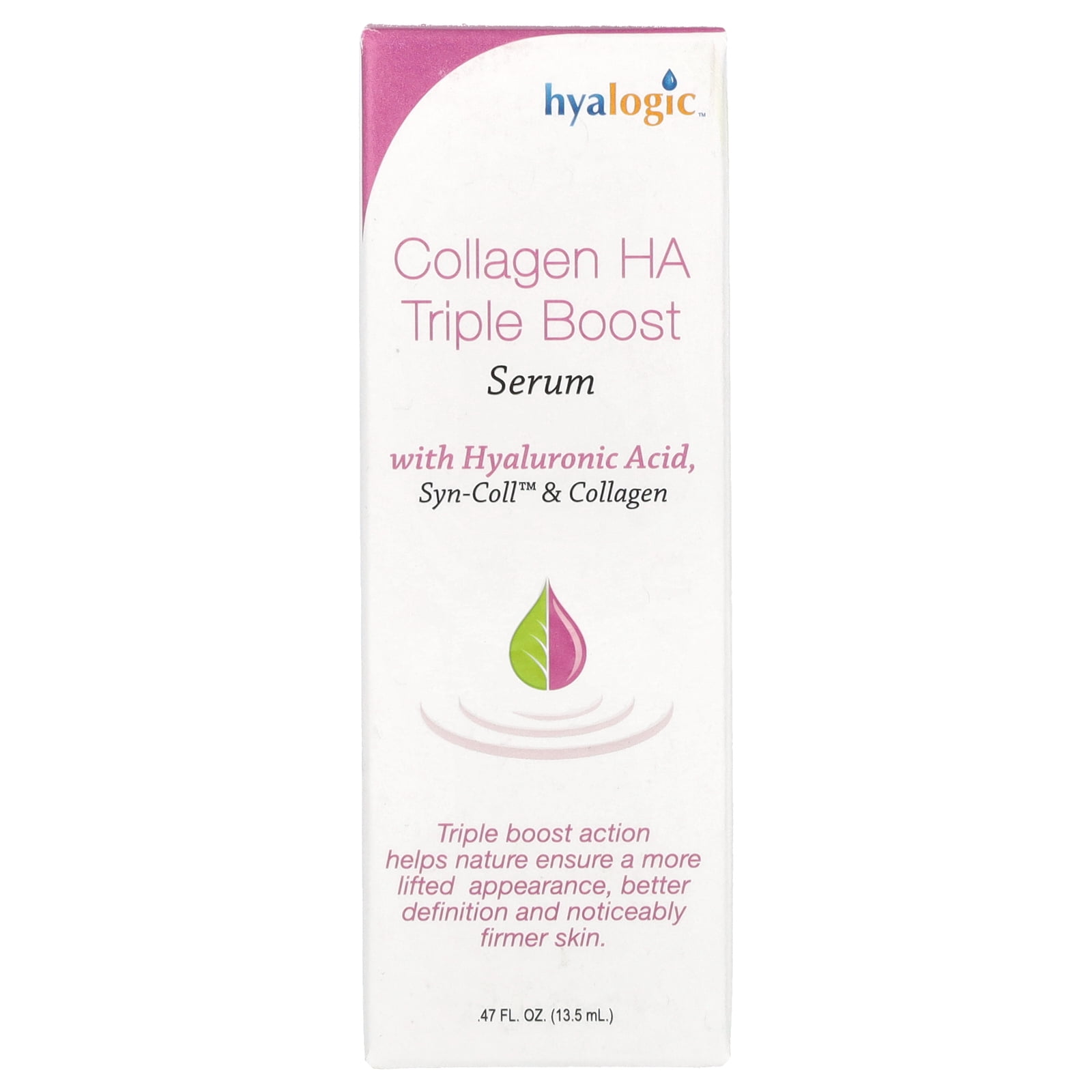 Hyalogic Collagen HA Triple Boost Serum With Syn-Coll & Collagen, Fragrance Free, 0.47 fl oz (13.5 ml)