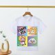 thumbnail image 3 of Camiseta de manga corta con estampado de dibujos animados para niños y niñas, estilo kawaii, informal, a la moda, de algodón, divertida, 3 of 5
