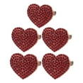 thumbnail image 6 of LOLIPPYY Set of 5 Red Rhinestone Heart Pins Elegant Brooches for Valentine's Day Wedding Bridesmaids Bridal Jewelry Accessories, 6 of 7