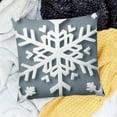 thumbnail image 2 of Winter Grey and White Snowflake Throw Pillow Covers Christmas Decor for Bedroom Sofa Couch Cushion, 2 of 5