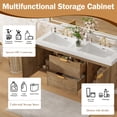 thumbnail image 4 of Taoruifang 59.3″ Floating Double Bathroom Vanity with SMC Top & Soft-Close, 4 of 19