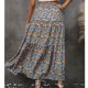 thumbnail image 4 of Falda estampada para mujer, falda de longitud media, falda con cintura elástica, falda con lazo para mujer, claridad notable, 4 of 6