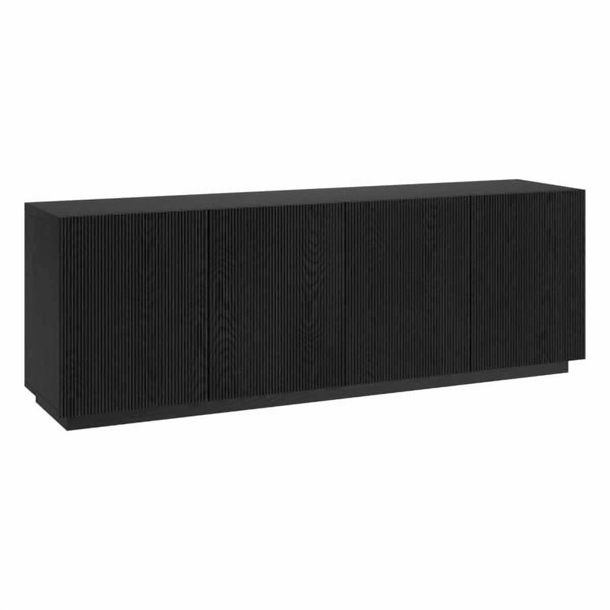 Halifax Rectangular Fluted TV Stand for TV's up to 75" in Black Grain