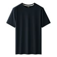 thumbnail image 2 of pstuiky camisetas para hombre, Camiseta informal de cuello redondo de color liso para hombre, camiseta de manga corta con cuello redondo ropa de hombre xl, 2 of 9