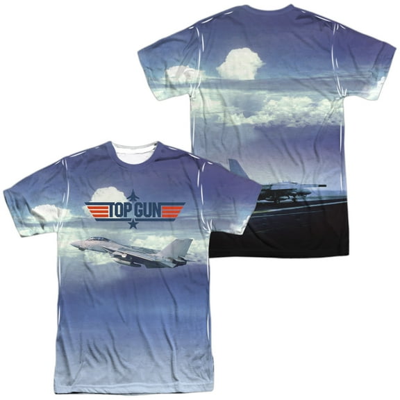 Top Gun Take Off Unisex Adult Sublimated Costume T Shirt (Front/Back), Small Multicolor
