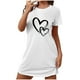 thumbnail image 2 of Camisón corto extragrande para mujer, estampado, cuello redondo y manga corta, de poliéster., 2 of 4