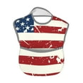 thumbnail image 2 of Susaid Vintage American Flag Print Bibs for Babies Toddlers Adjustable Waterproof Free Soft Durable Bibs for eating with Large Pocket Food Catcher, 2 of 8